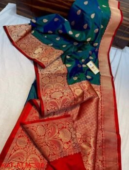 Pure Katan Silk Handloom Banarasi Kadva Saree With Antique Zari Woven
