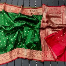 Beautiful Pure Katan Silk Handloom Banarasi Kadva Saree