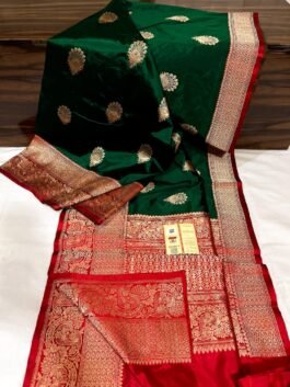 Beautiful Pure Katan Silk Handloom Banarasi Kadva Saree With Premium Quality