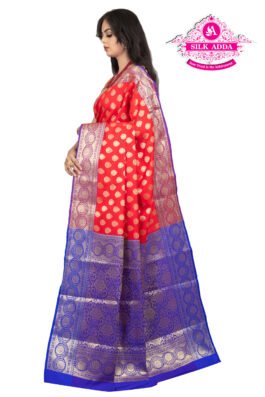Very Latest & Amazing Silk Blend Indian Ethnic Banarasi Saree With Double Zari Woven