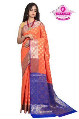 Very Latest & Amazing Banarasi Silk Blend Indian Ethnic Saree With Double Zari Woven