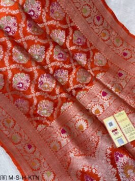 So Beautiful Pure Katan Silk Handloom Banarasi Patola Saree