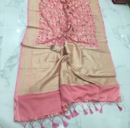 Very Latest & Traditional Pure Khaddi Georgette Handloom Banarasi Saree