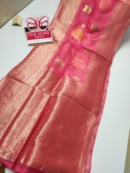 Very Beautiful Kora Organza Banarasi Soft Light Weight Saree