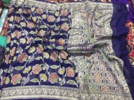 Very Luxurious Pure Khaddi Georgette Handloom Banarasi Saree With Hand Brush Paint ( all )